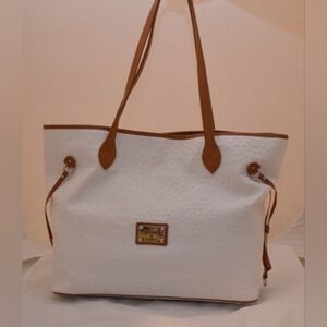 Valentina Osterage Leather Large Tote Italia Italy White Brown New Glam Animal